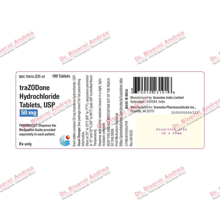 Trazodone for sleep and for depression: two doses, two drugs